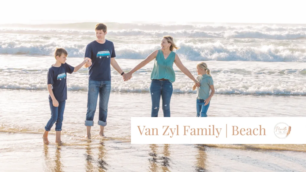 van zyl family on the beach