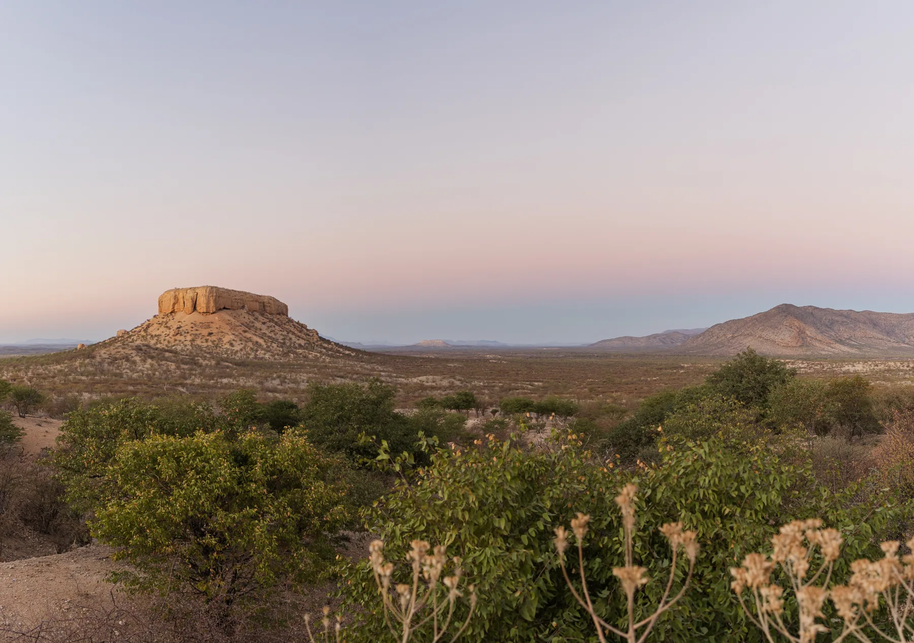 ugab terrace at dawn from vingerklip lodge