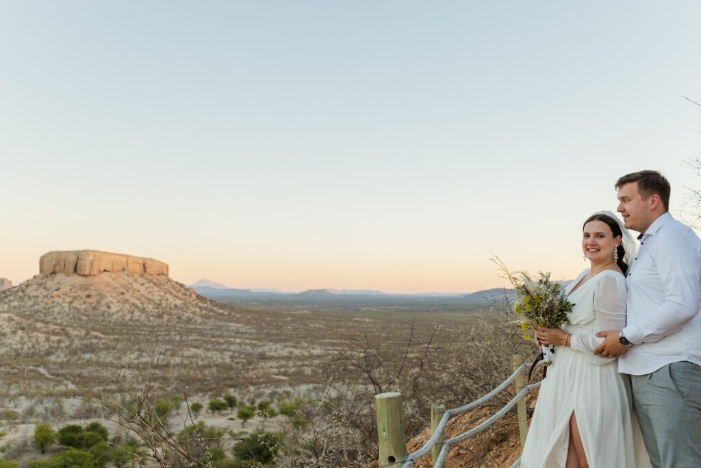 Michal and Daniela at Vingerklip Namibia